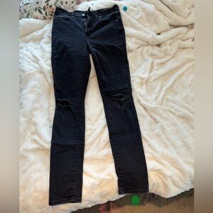 Womens Levi's destressed jeans